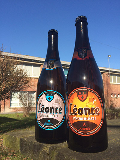 Bière La Léonce d'Armentières blanche et ambrée