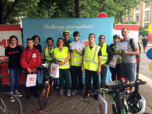 Arrivée vélo pousseur place Rihour Lille challenge métropolitain du vélo Papillons Blancs