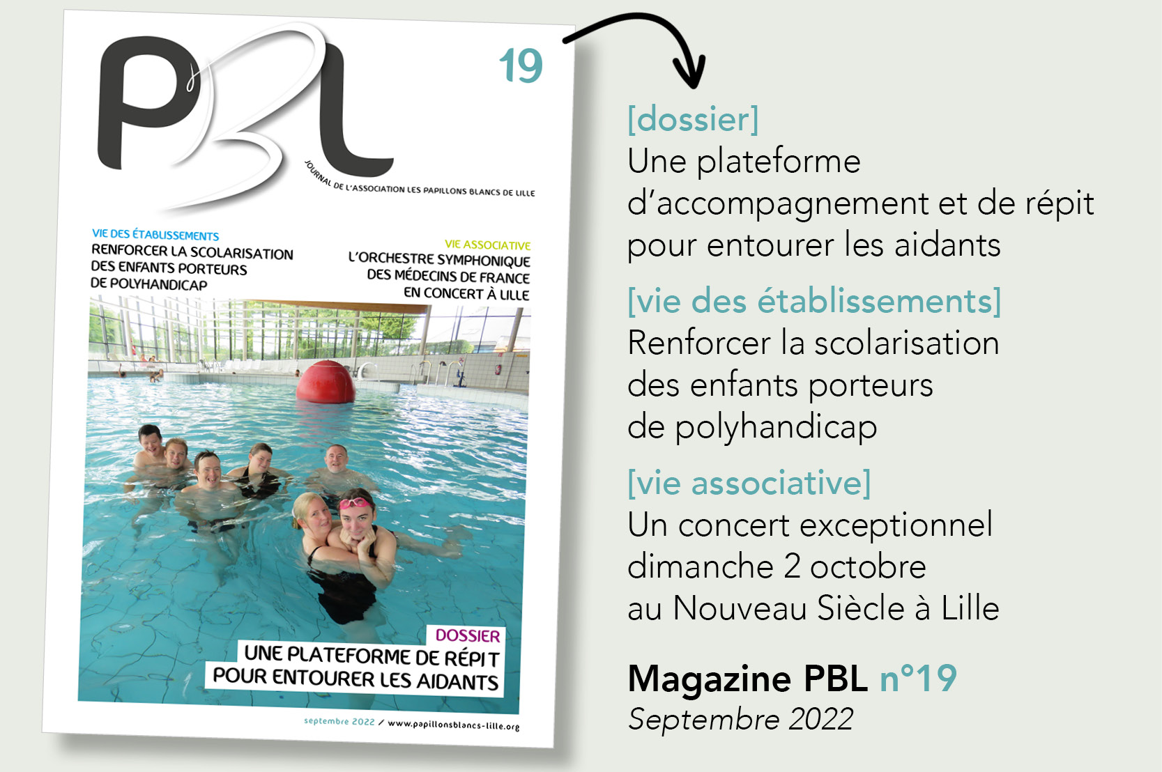 Magazine PBL Les Papillons Blancs de Lille numéro 19 septembre 2022
